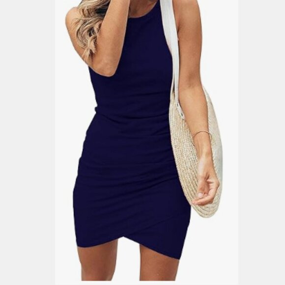 Midi T-shirt dress with side rouching, Large - Picture 1 of 4